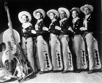 The Pampa Jr. Chamber of Commerce Band (Guthrie, primero por la izquierda), 1936