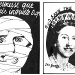 Póster de la revuelta de mayo de 1968 en París y cartel de los Sex Pistols (Jamie Reid, 1977)
