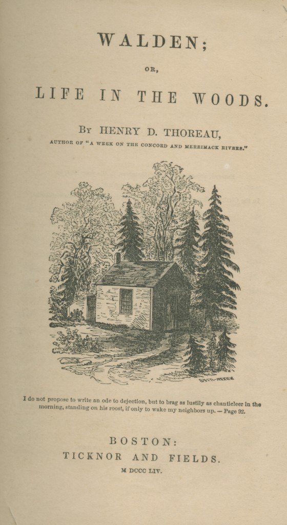 "Walden; or, Life in the Woods", primera edición, 1854